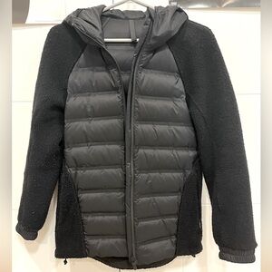 lululemon athletica Black Quilted & Fleece Hooded Jacket